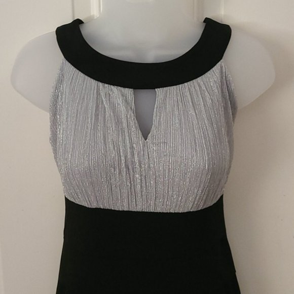 Enfocus Black and Silver Sleeveless Dress - Picture 2 of 8